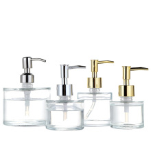 Clear Glass Soap Dispenser with Rust Proof Stainless Steel Pump for Bathroom